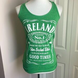 Green Ireland Graphic Tank Top